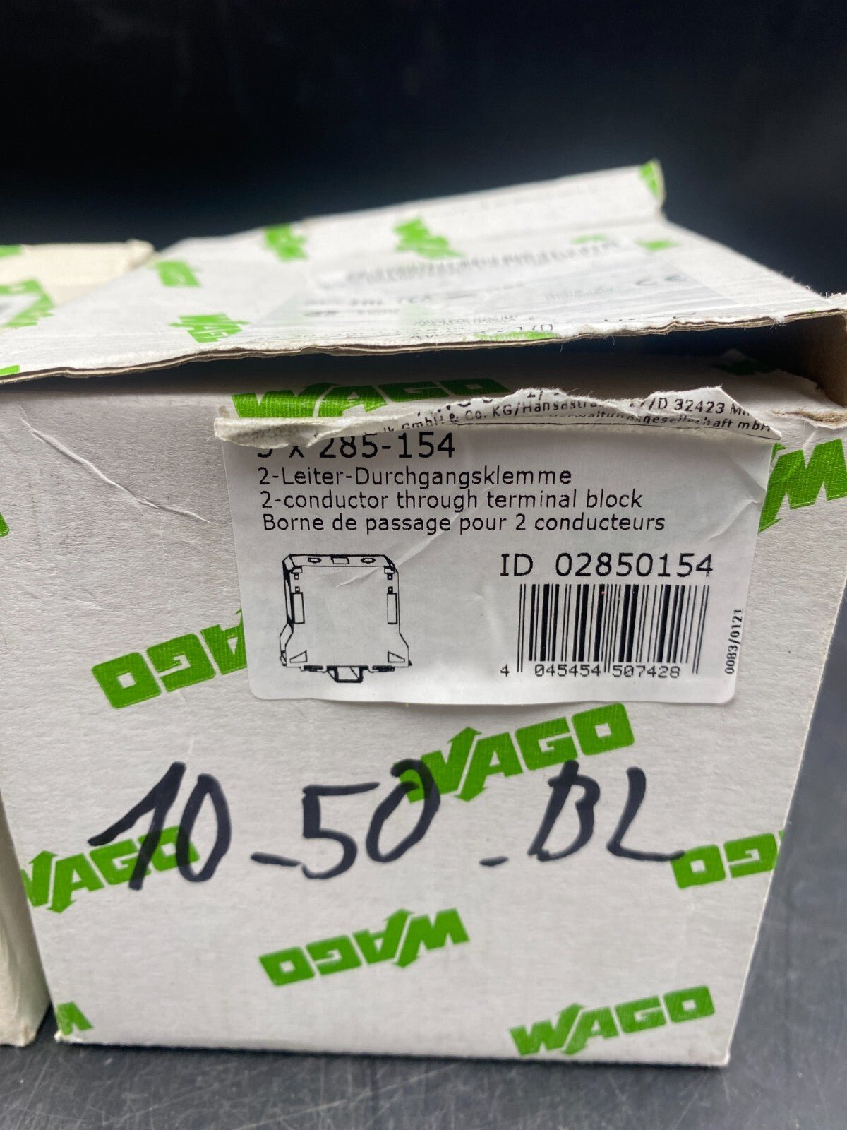LOT DE 17 WAGO 285 - 150 30 - 30 mm 10 - 50 mm² 1000V 150A BORNE DE PASSAGE 2 CONDUC - KLR Automation