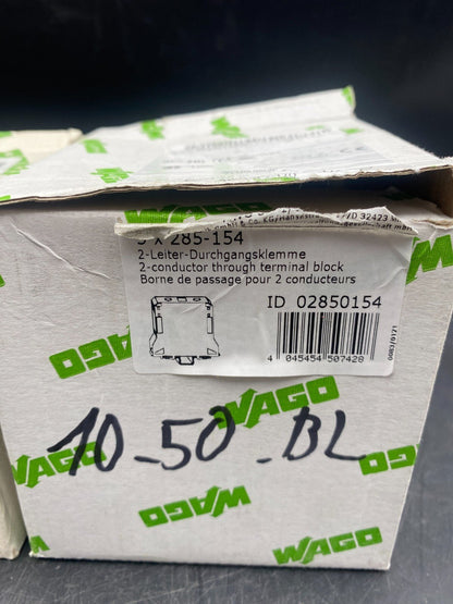 LOT DE 17 WAGO 285 - 150 30 - 30 mm 10 - 50 mm² 1000V 150A BORNE DE PASSAGE 2 CONDUC - KLR Automation