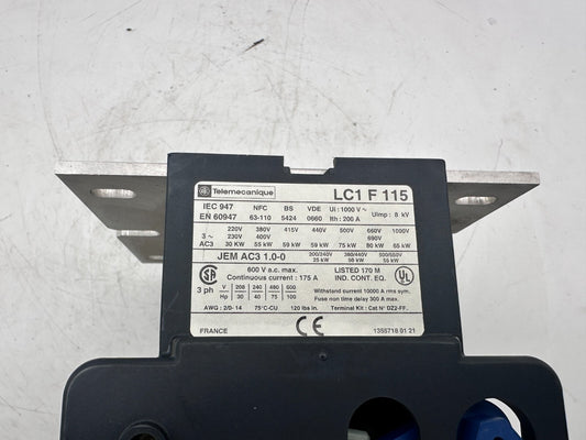 TELEMECANIQUE LC1 F115 CONTACTEUR - KLR Automation