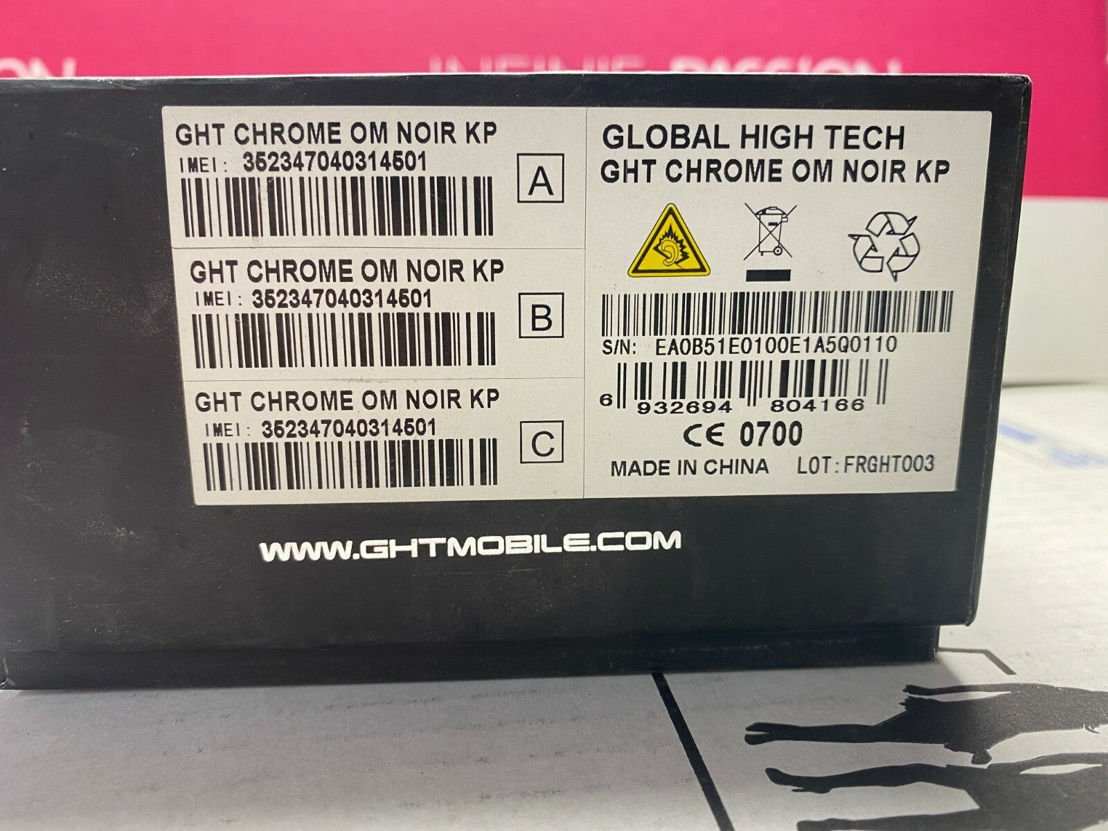 Original GHT Chrome  Rare collectors Mobile Phone  Cell