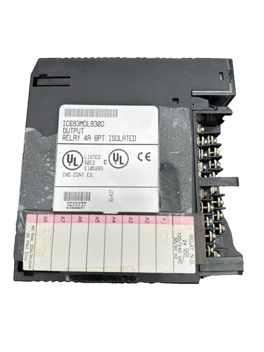 GENERAL ELECTRIC FANUC IC693MDL930D 4A 8PT ISOLATED OUTPUT RELAY