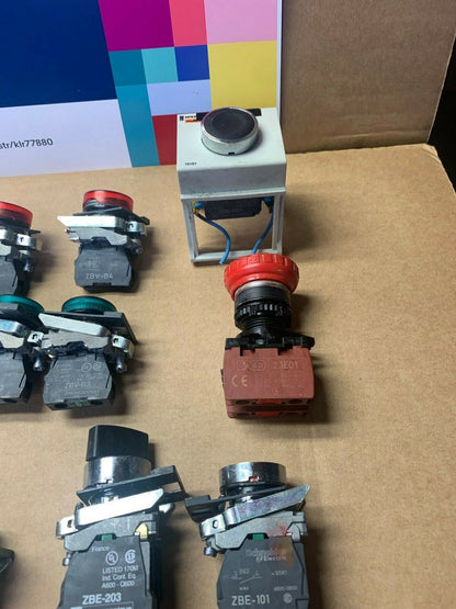 Lot de 21 pc x Telemecanique Contact Block ZBE ZBV ....  Clamp  Switch 