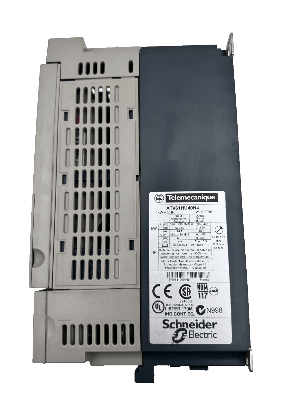 TELEMECANIQUE ATV61HU40N4 ALTIVAR 61 4kW 5HP 380/480V - KLR Automation