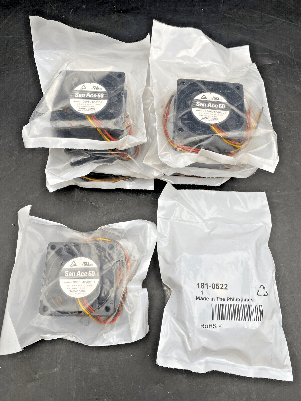 LOT OF 8 NEW SANYO DENKI SAN ACE 60 9G0624P4H001 AXIAL FAN - KLR Automation