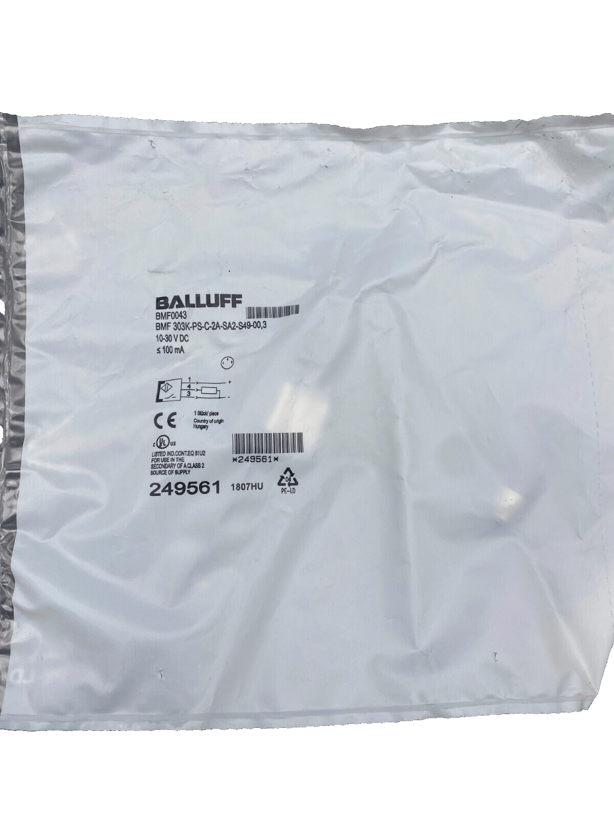 BALLUFF BMF0043 BMF 303K - PS - C - 2A - SA2 - S49 - 00.3 MAGNETIC FIELD SENSOR x1pc - KLR Automation