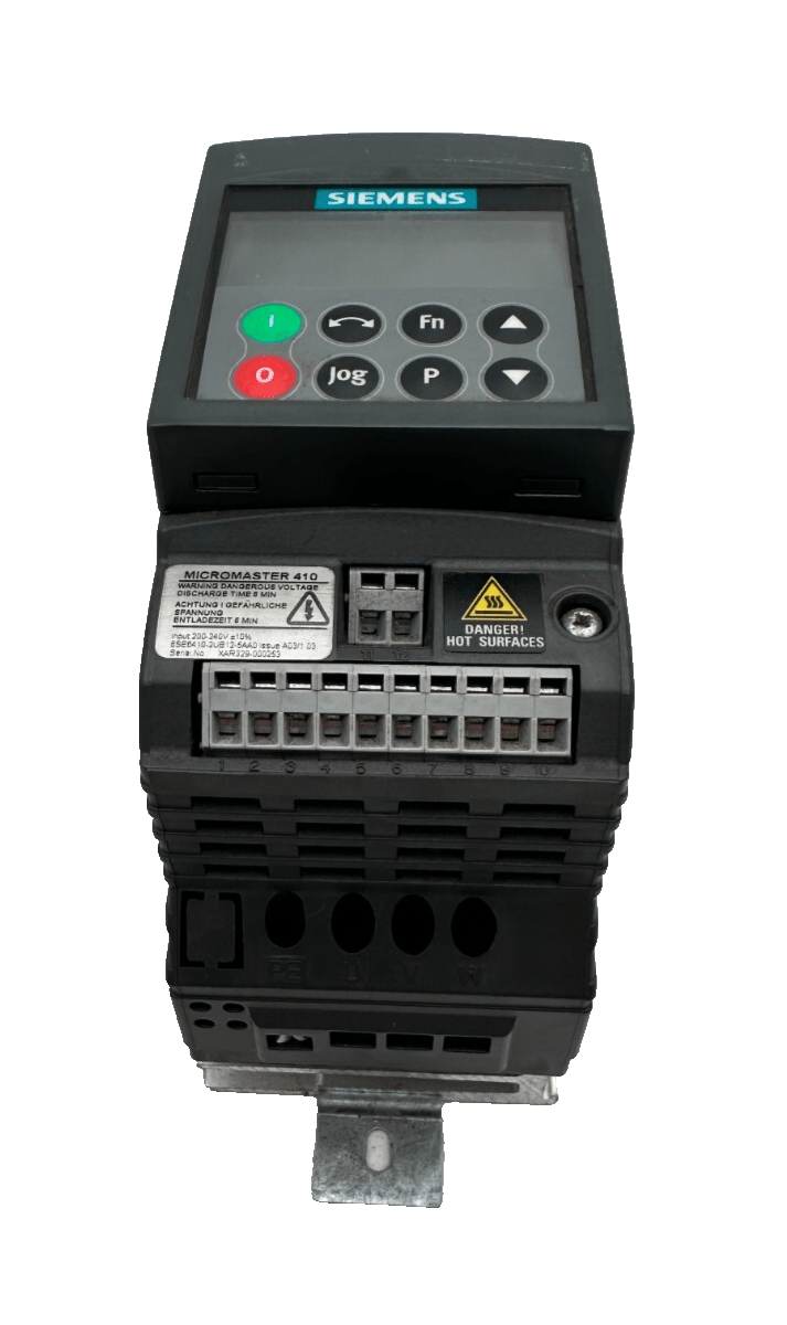 SIEMENS 6SE6410 - 2UB12 - 5AA0 MICROMASTER 410 VARIATEUR DE FREQUENCE - KLR Automation