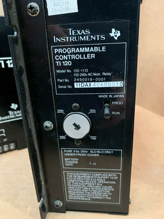 1 x Texas instruments plc 120 - 1113 nsfp 1201113 TI 120 Controller - KLR Automation