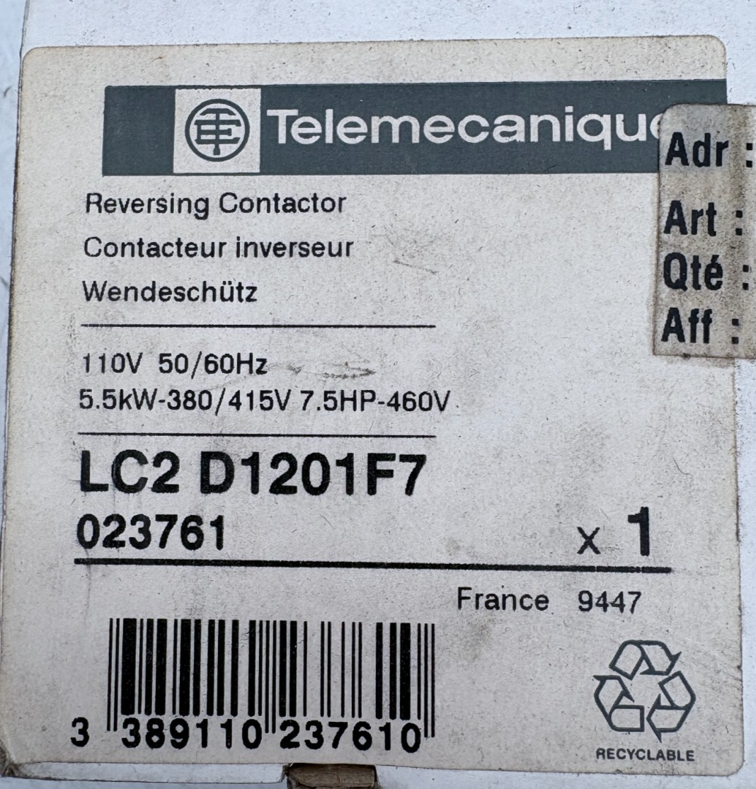 TELEMECANIQUE CONTACTEUR LC2 D1201F7 x1