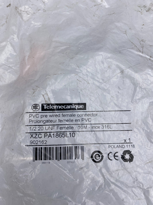 5pc x TELEMECANIQUE XZCPA1865L10 1/2 20 UNF FEMELLE 10m INOX 316L