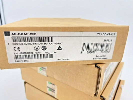 1PCS NEW Schneider Electric AS - BDAP - 250 TSX COMPACT Discrete Combo, 8IN/8OUT - KLR Automation