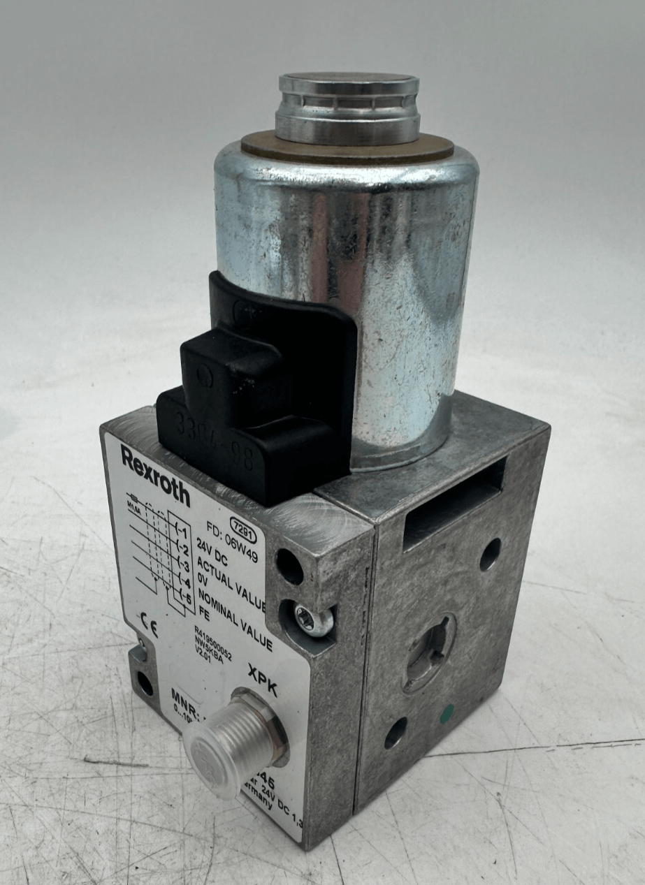 REXROTH MNR R414000645 VALVE 7291 R419500052 NW5KBA FD 06W49 - KLR Automation