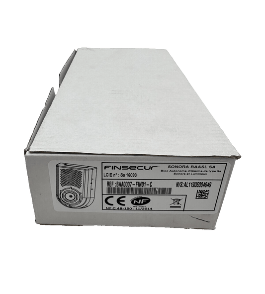 FINSECUR BAA0007 - FIN01 - C BLOC D'ALARME AUTONOME DE TYPE SA SONORE ET LUMINEUX x1 - KLR Automation