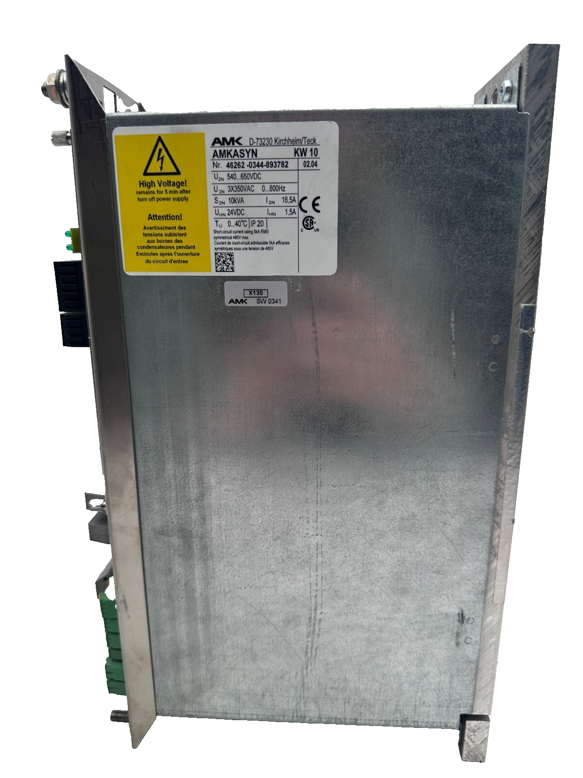 AMK AMKASYN KW 10 10kVA AVEC KW-R03 VERSION 02.04 SERVODRIVE