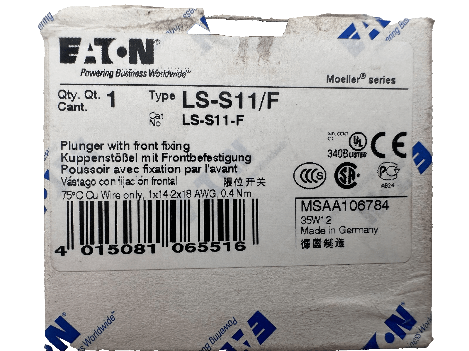 EATON LS - S11/F PLUNGER WITH FRONT FIXING x2pc - KLR Automation
