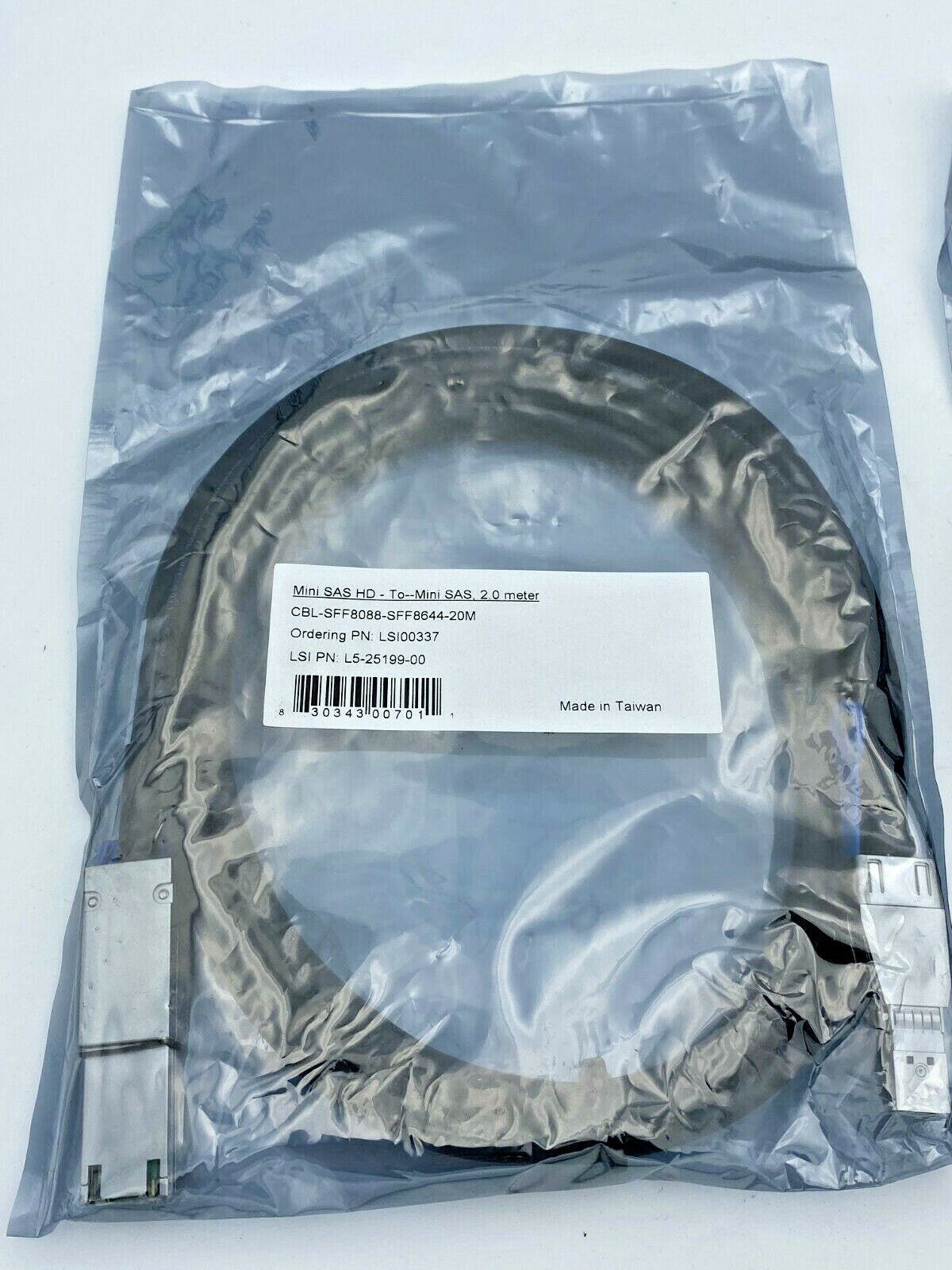 New L5-25199-00 LSI MINI SAS HD-To-Mini SAS, 2.0 meter LSI00337