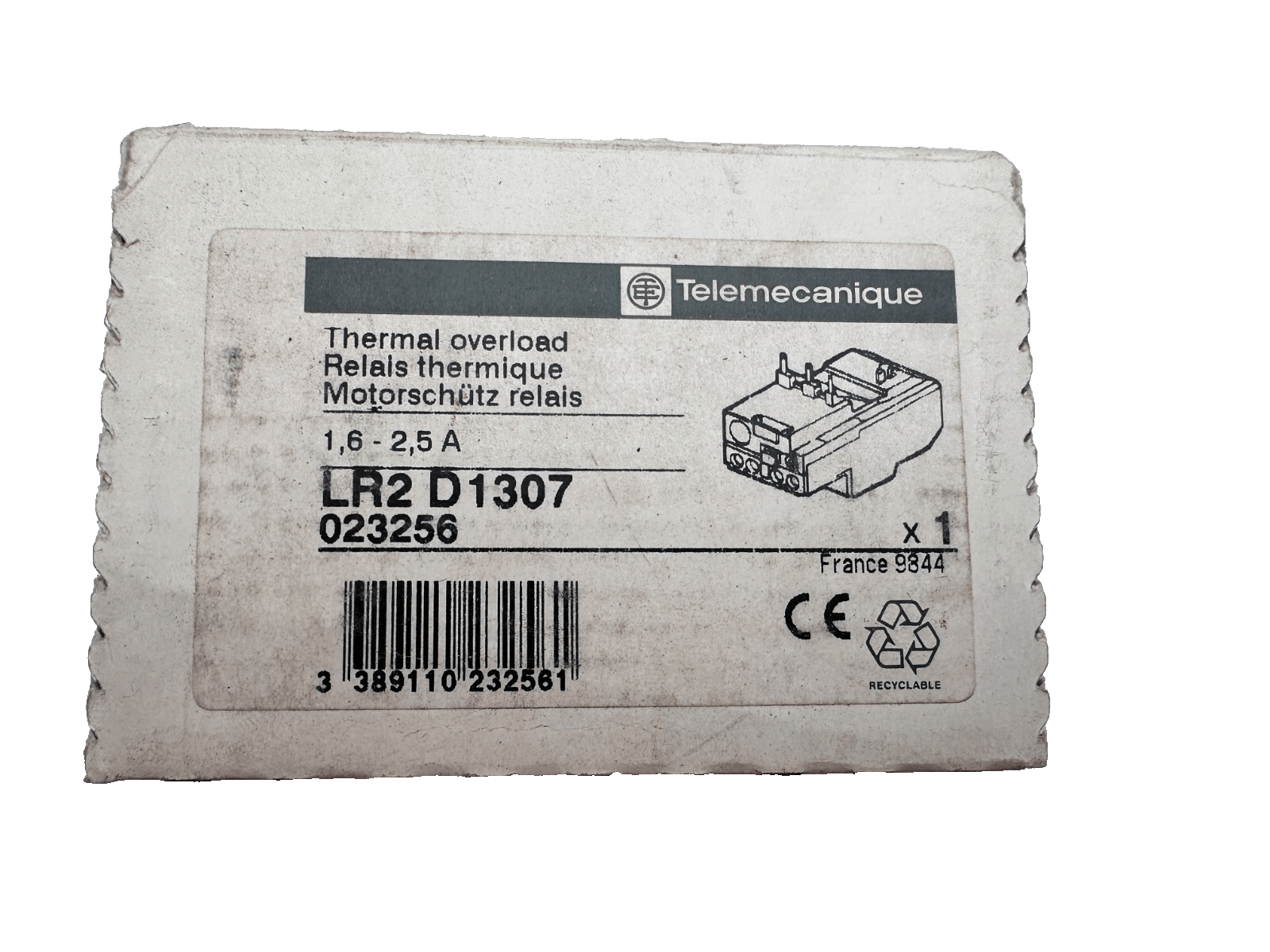 5pc x TELEMECANIQUE LR2D1307 RELAIS THERMIQUE - KLR Automation