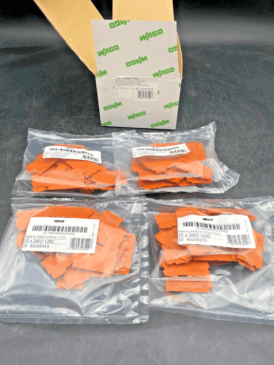 LOT DE 100 WAGO 2002 - 1292 PLAQUE D’EXTREMITE ET INTERMEDIAIRE - KLR Automation