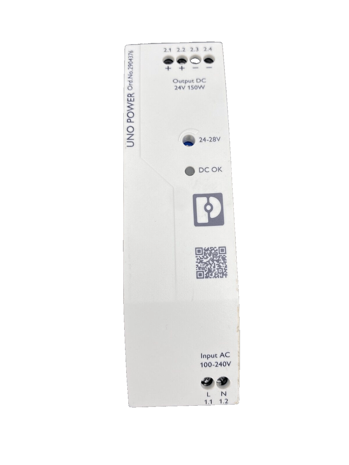 PHOENIX CONTACT UNO POWER 2904376 UNO - PS/1AC/24DC/150W - KLR Automation