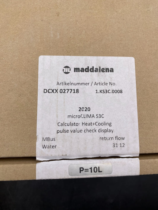 1pc x MADDALENA DCXX 027718 1.KS3C.0008 MICROCLIMA S3C CALCULATOR HEAT+COOLING - KLR Automation