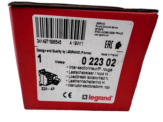 LEGRAND 022302 INTERSECTIONNEUR/P ROUGE VISTOP - KLR Automation