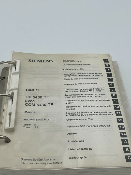 Siemens SINEC 5430 TF + COM  Manual 6GK1970-5AA01-0AA2