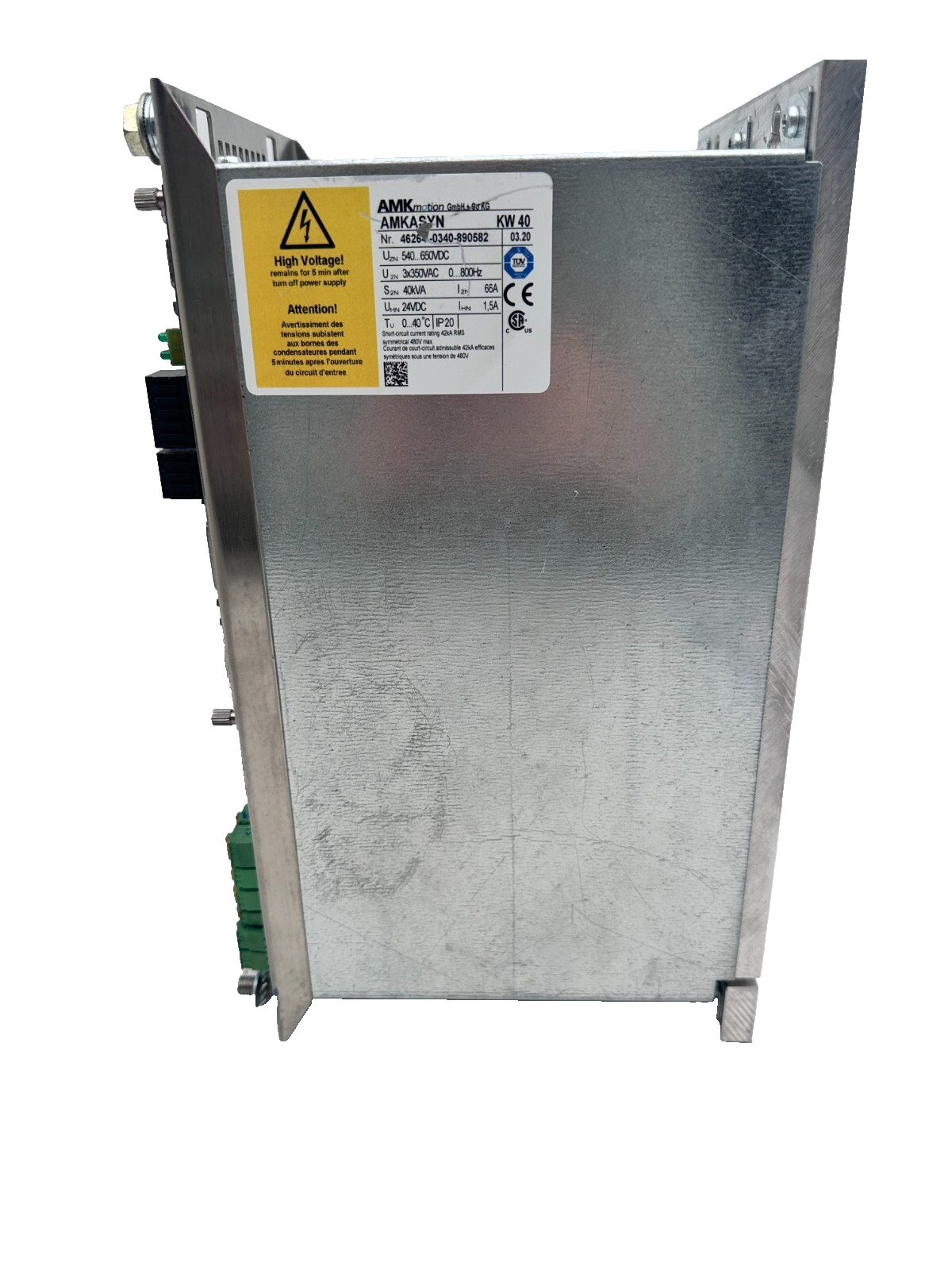 AMK AMKASYN KW 40 AVEC KW-R03 40kVA VERSION 03.20 SERVOMOTEUR