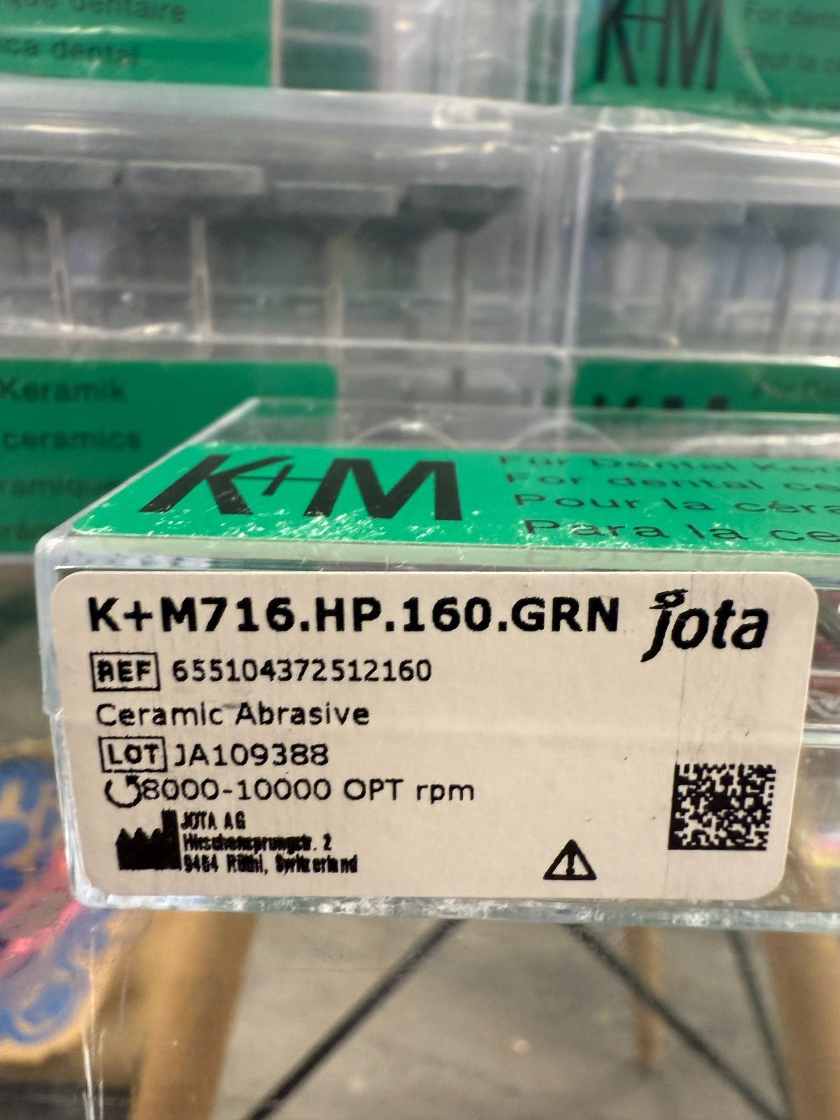 K+M716.HP.160.GRN– Lot 204 Fraises Jota Swiss / Dental ceramique - KLR Automation