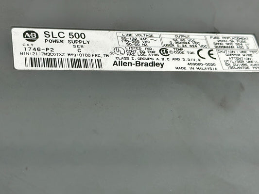 AB Allen Bradley SLC 500 1746-P2 1747-L532 1746-ib16 1746-oh16