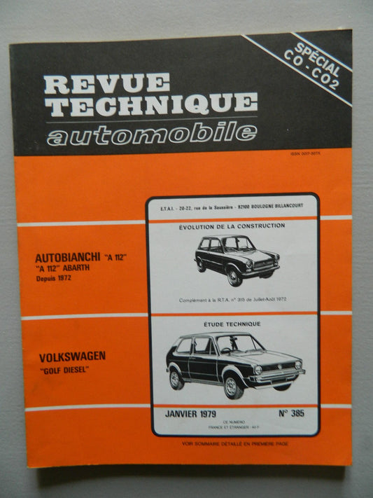 RTA revue technique automobile comme neuf n 385 VW golf diesel - KLR Automation