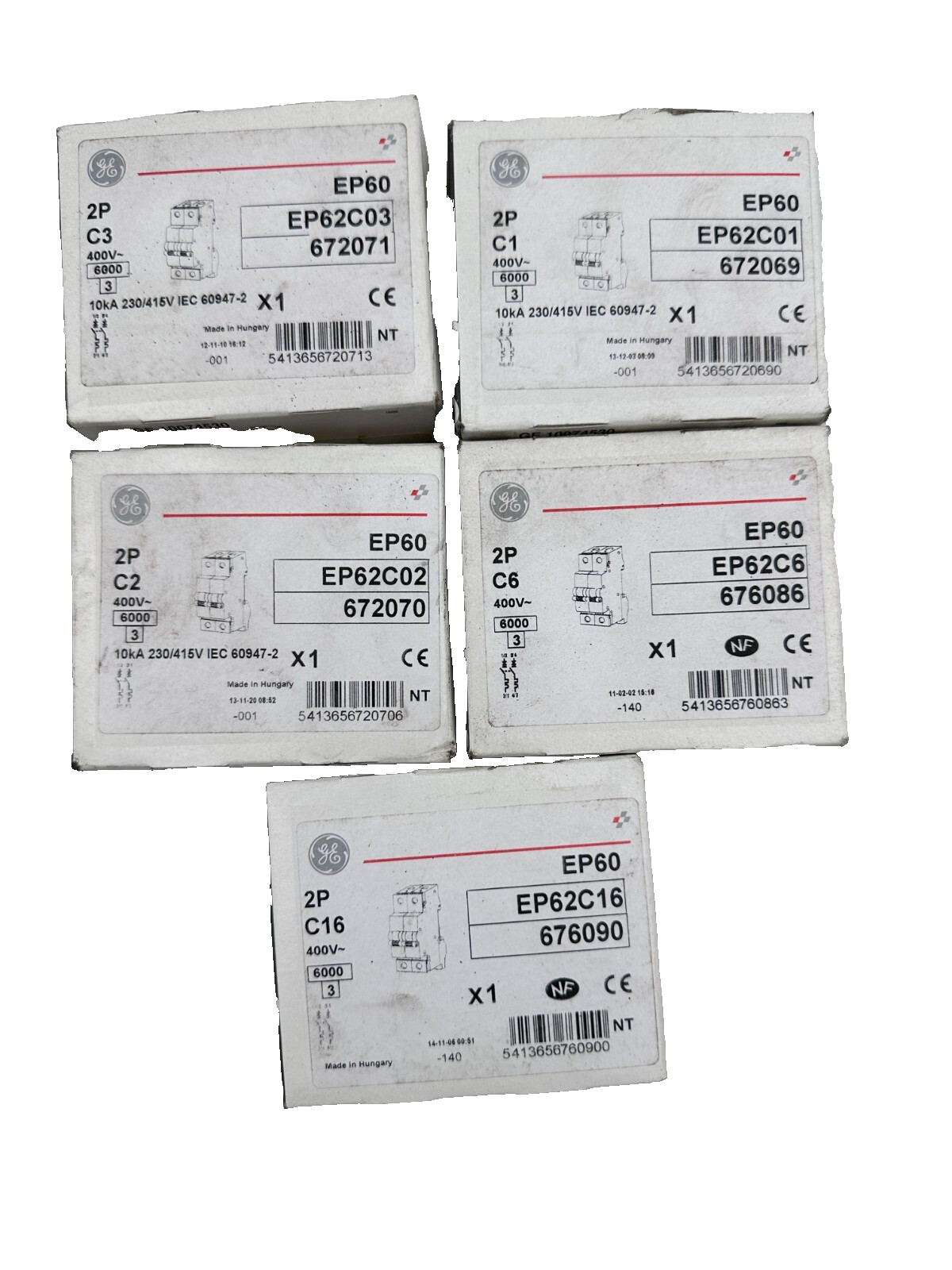 LOT GE GENERAL ELECTRIC EP62C01 EP62C02 EP62C03 EP62C6 EP62C16