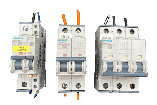 SIEMENS 5SY4106 - 7 MCB C6 + 5SY6206 - 7 MCB C6 +5SY6306 - 7 MCB C6 CIRCUIT BREAKER - KLR Automation