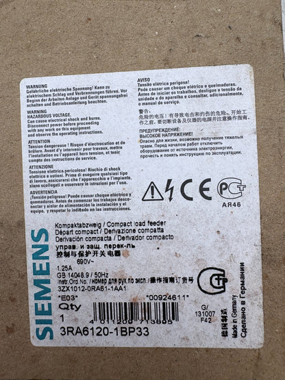 SIEMENS 3RA6120-1BP33 DEPART COMPACT x1