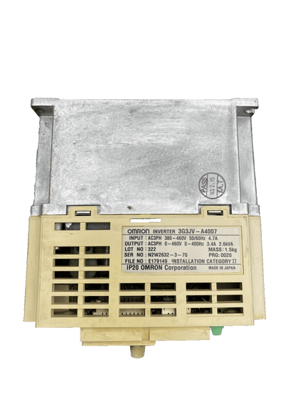OMRON 3G3JV - A4007 AC3PH 380 - 460V 4.7A INVERTER - KLR Automation