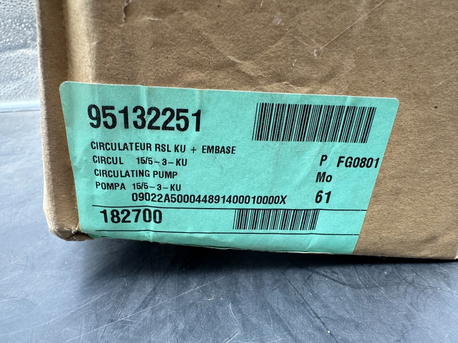 DE DIETRICH 95132251 182700 CIRCULATEUR RSL KU + EMBASE REMPLACE PAR 661571