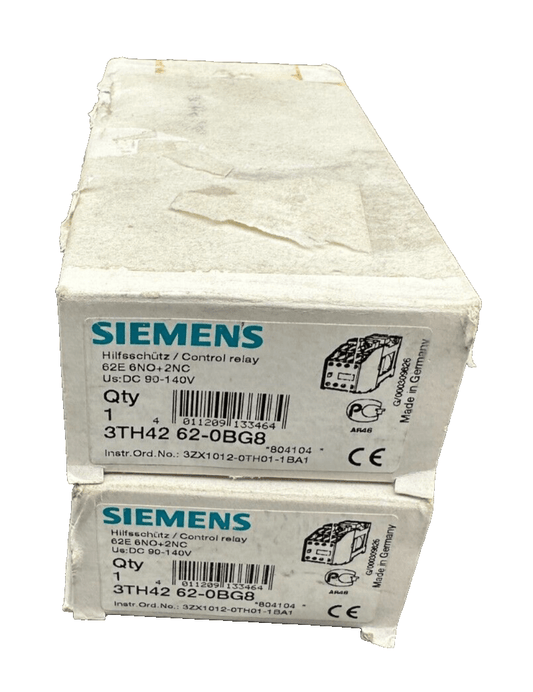 SIEMENS 3TH4262 - 0BG8 CONTROL RELAY x2pc - KLR Automation