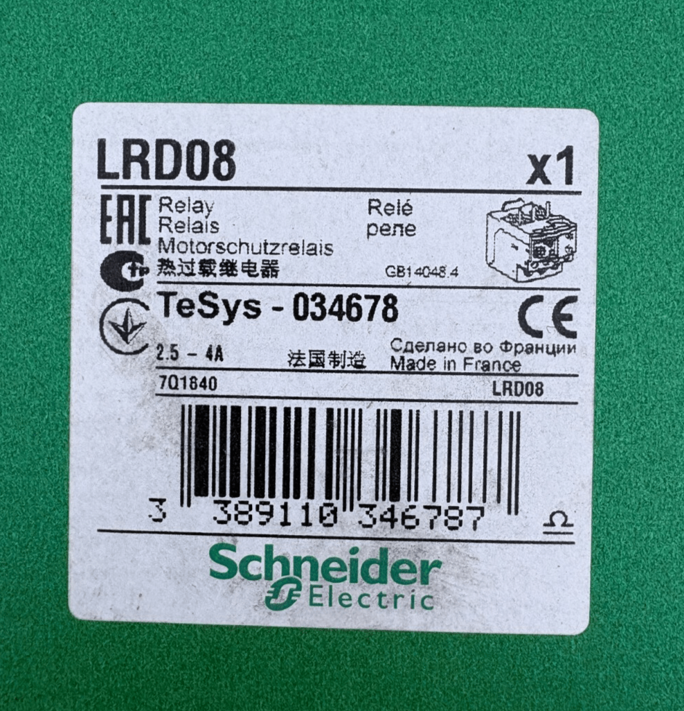 SCHNEIDER ELECTRIC RELAIS LRD08 x1 - KLR Automation