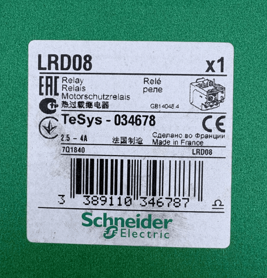 SCHNEIDER ELECTRIC RELAIS LRD08 x1 - KLR Automation