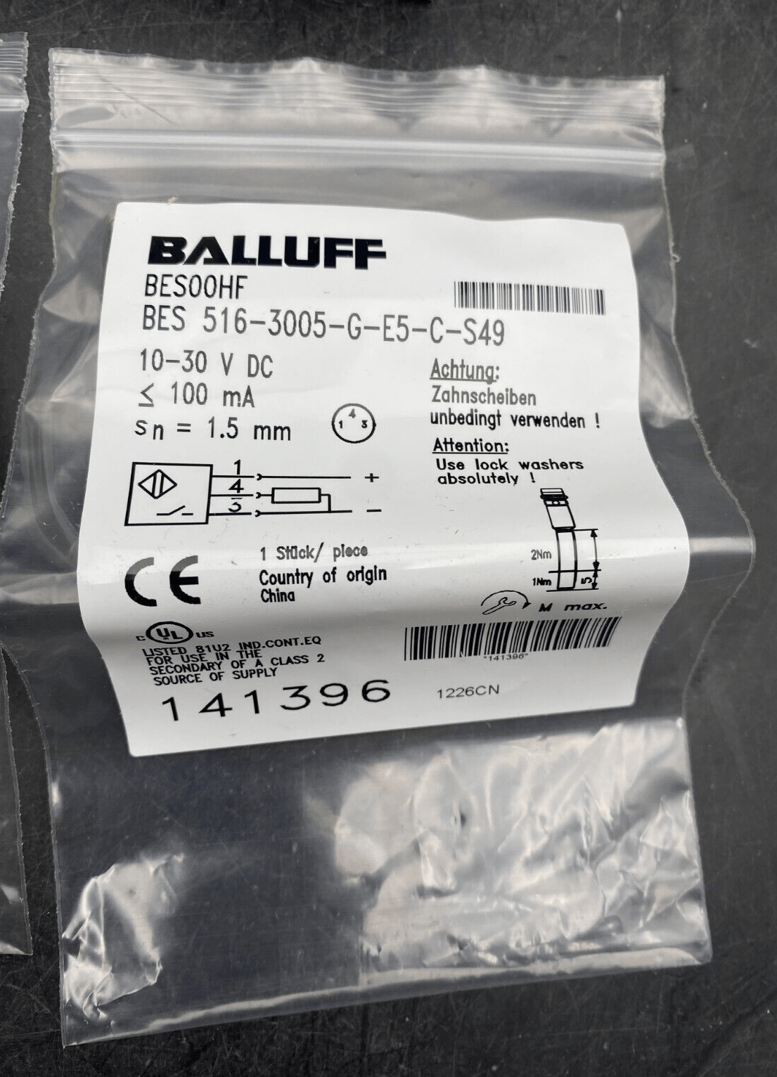 BALLUFF BES00HF CAPTEUR INDUCTIF x1pc - KLR Automation
