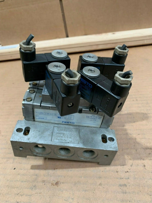 Festo 2pc CJM - 5/2 - 1/4 - FH 6159 + 4pc 4527 MSFG - 24 - KLR Automation