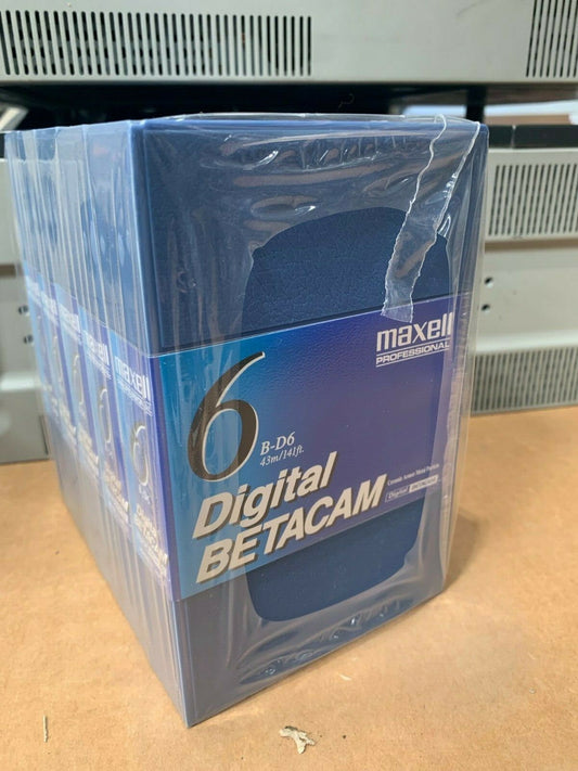 5 X Maxell  Digital BETACAM Tapes D6 B-D6