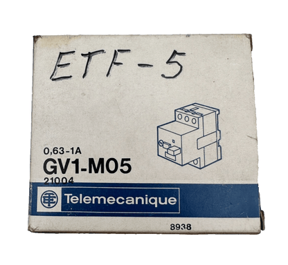 TELEMECANIQUE GV1 - M05 0.63 - 1A DISJONCTEUR MOTEUR - KLR Automation