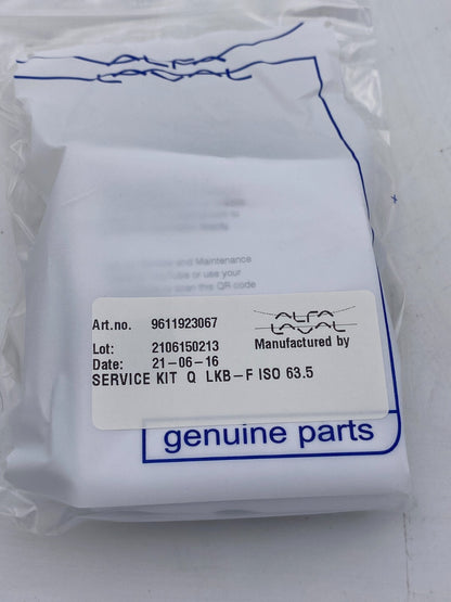 1pc x ALFA LAVAL SERVICE KIT 9611923067 Q LKB - F ISO 63,5 - KLR Automation