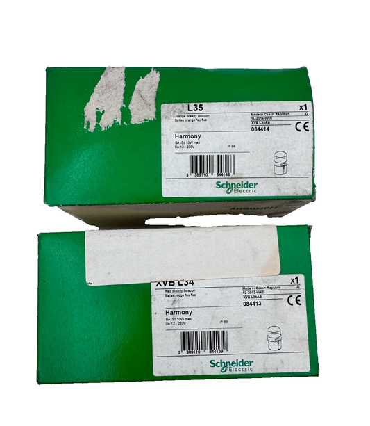 SCHNEIDER ELECTRIC XVB L34 BALISE ROUGE FIXE + XVB L35 BALISE ORANGE FIXE
