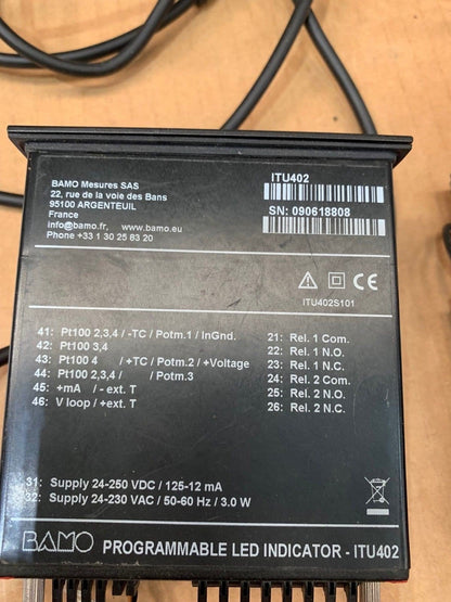 Panel mounting indicators : ITU 402 BAMO Indicateur Tableau universel - KLR Automation