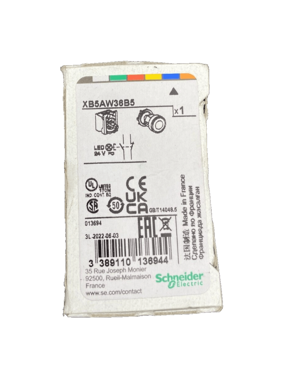 SCHNEIDER ELECTRIC ZB4BA5 x2pc + XB5AW36B5 + ZBVB45 - KLR Automation