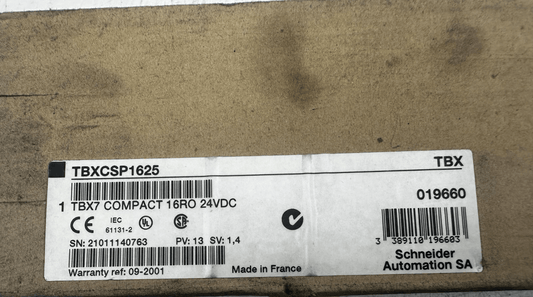 SCHNEIDER AUTOMATION TBXCSP1625 MODICON TBX7 COMPACT 16RO 24VDC NEW OLD STOCK x1 - KLR Automation