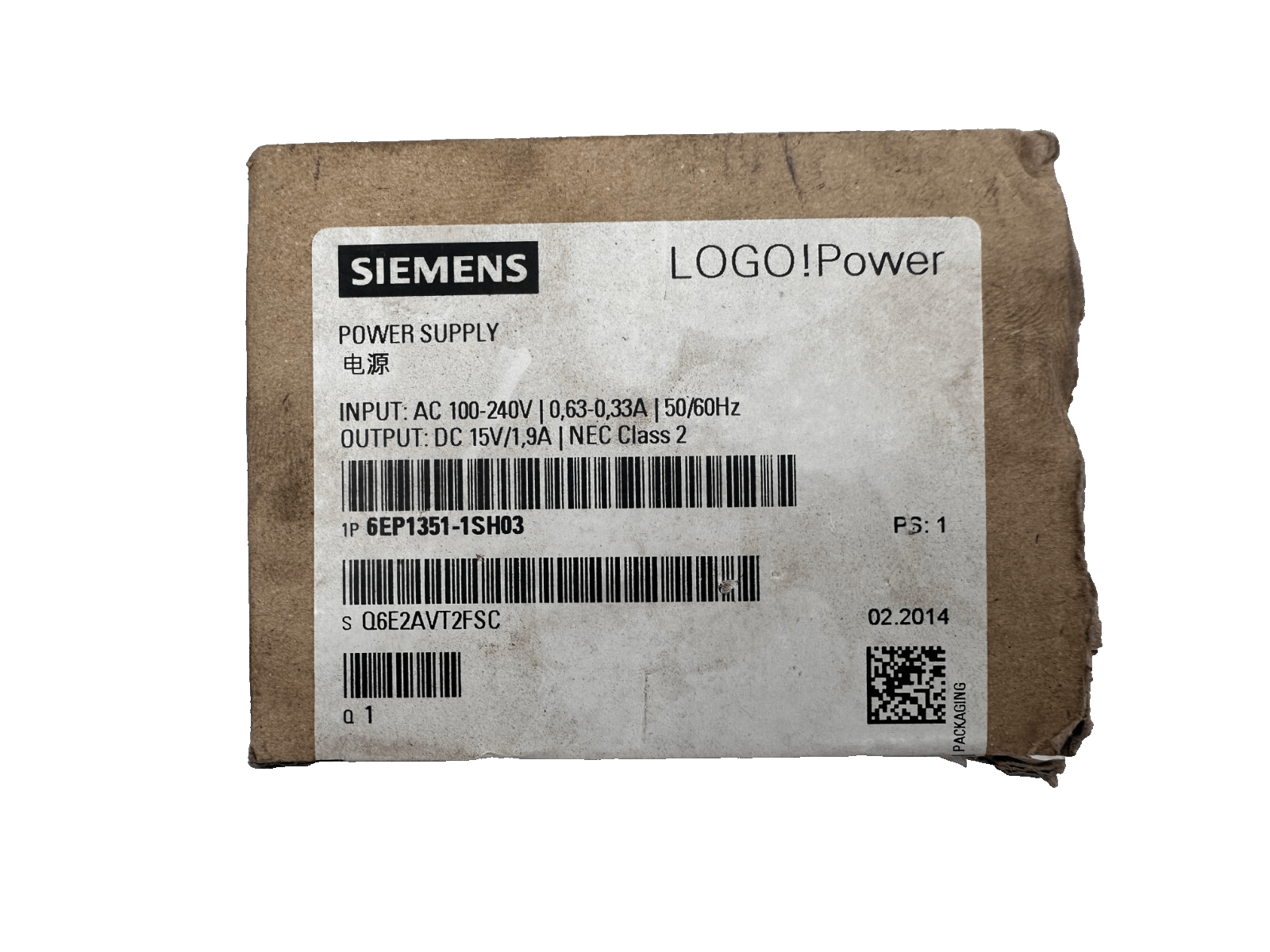 SIEMENS 6EP1351 - 1SH03 LOGO POWER 100 - 240V POWER SUPPLY - KLR Automation