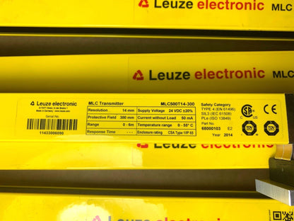 LEUZE LIGHT CURTAIN RECEIVE MLC510R14-300 MLC500T14-300 Transmitter MLC 68000103