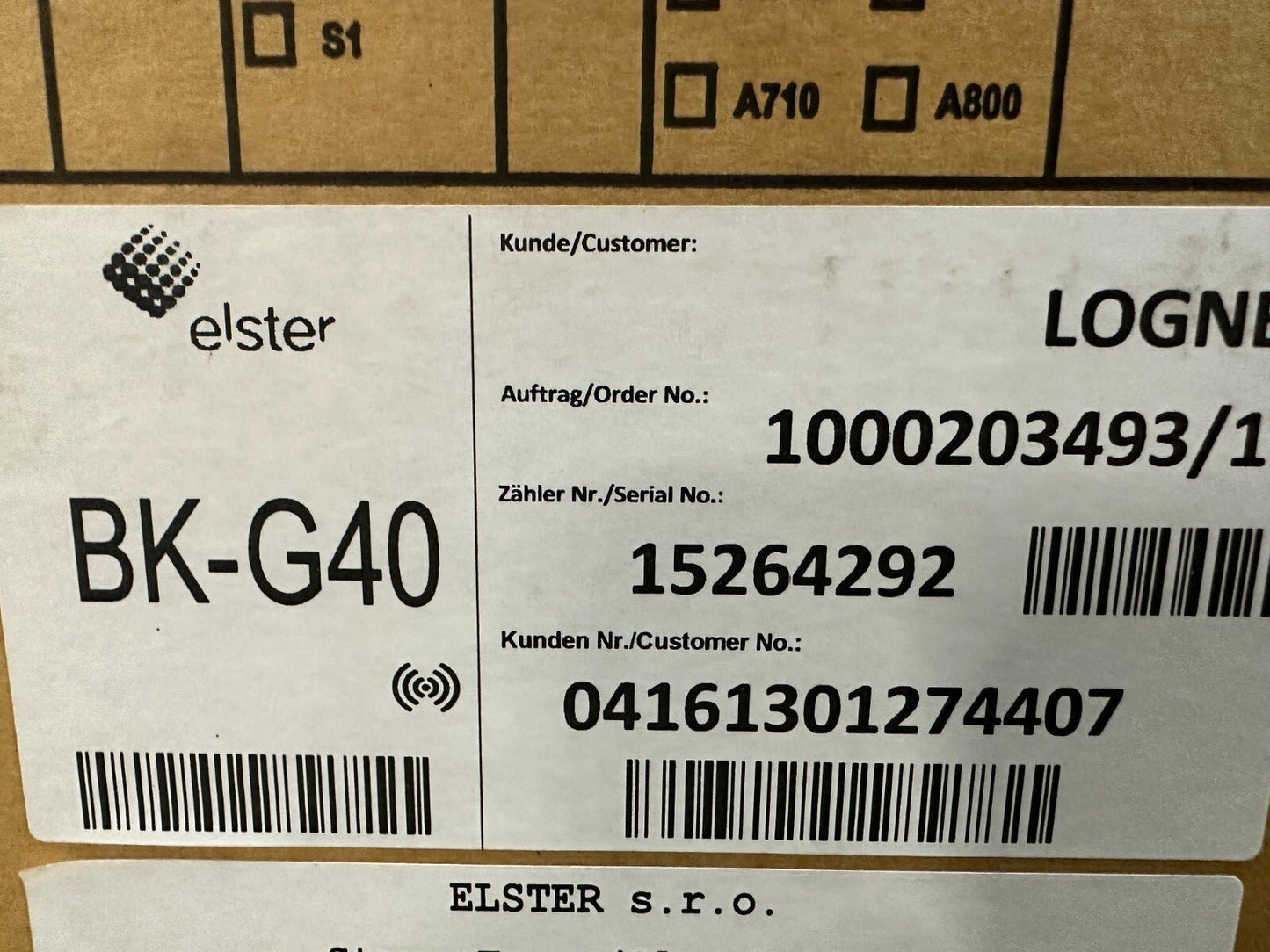 Honeywell ELSTER BK - G40 DN 80 counter - KLR Automation