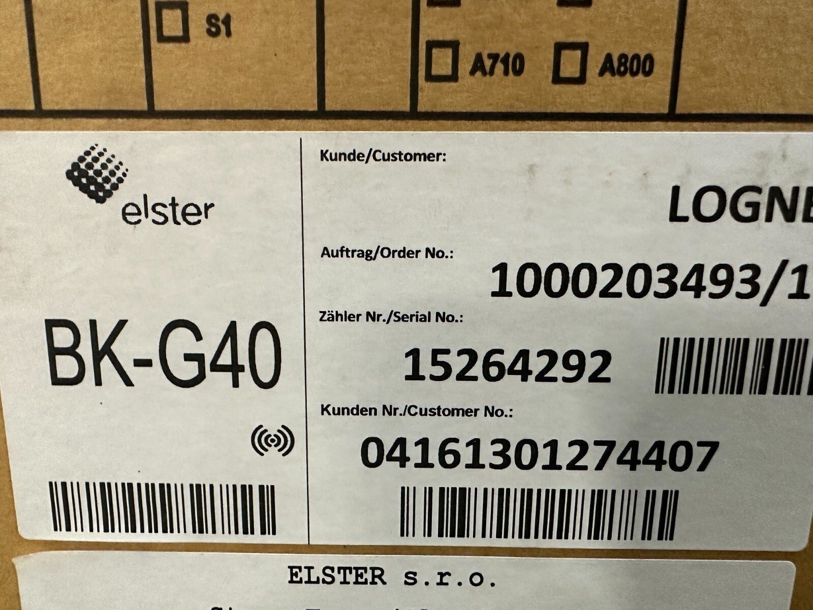 Honeywell ELSTER BK - G40 DN 80 counter - KLR Automation